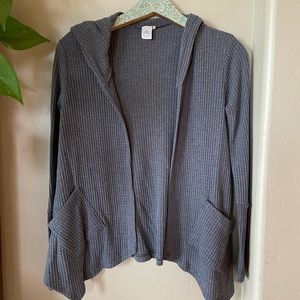 Paper Crane Hooded Open Cardigan